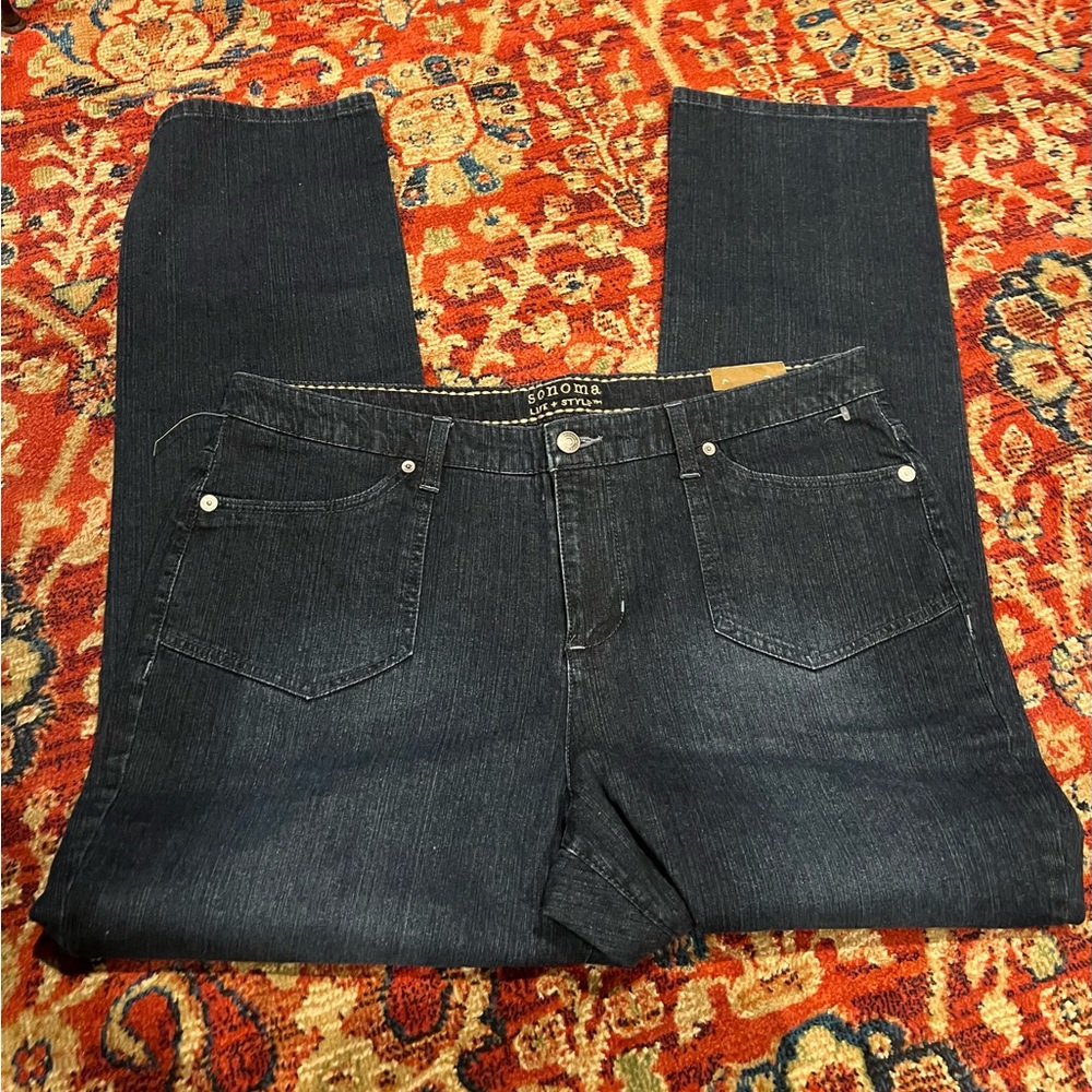 Sonoma Denim Modern Fit Low Rise Straight Leg Size 16